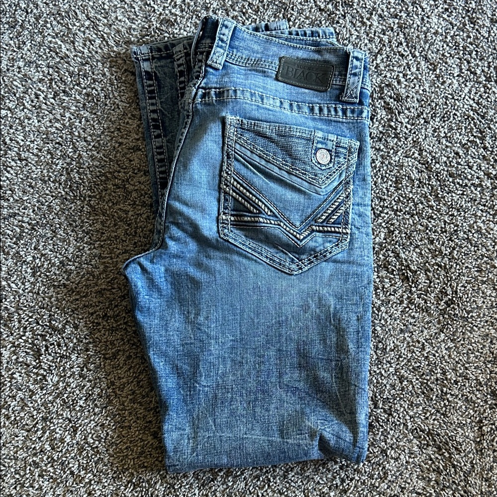 Buckle Relaxed Fit Light Blue Jeans